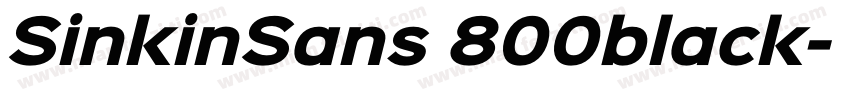 SinkinSans 800black字体转换